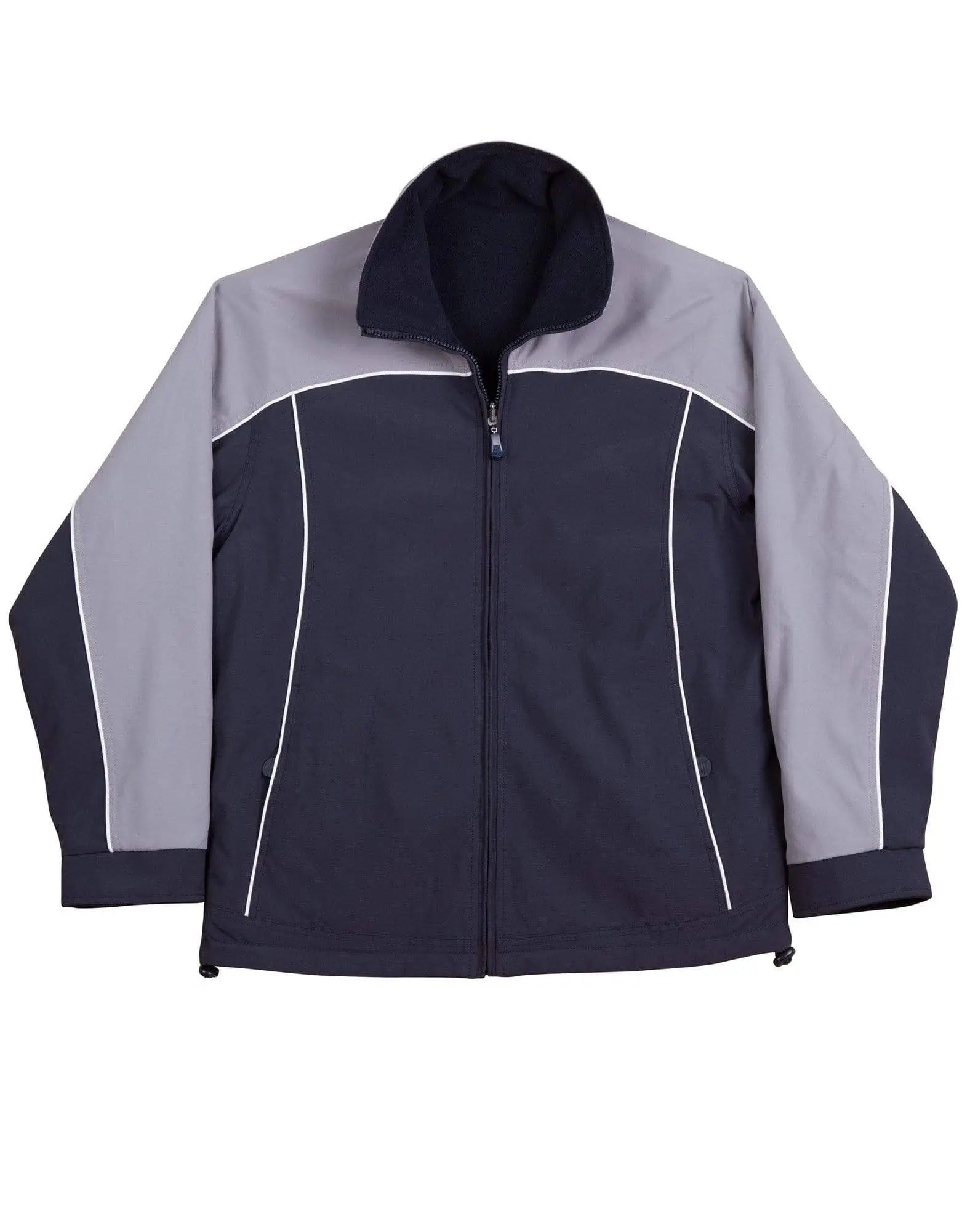 Winning Spirit Cascade Tri-colour Contrast Reversible Jacket Jk22 Casual Wear Winning Spirit Navy/White/Silver XS